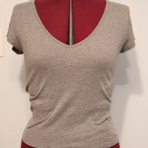Medium Grey V-Neck Baby Tee
